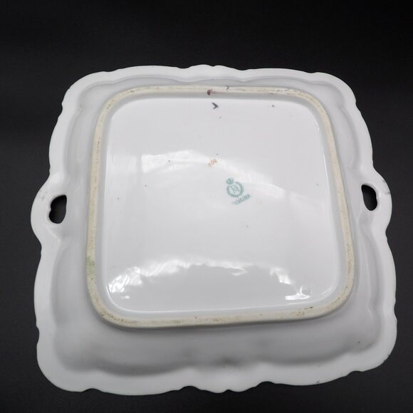Antique PM Moschendorf Bavaria Hand Painted Porcelain Serving Tray Floral - Picture 3 of 6